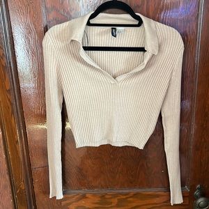 Brown Sweater Crop